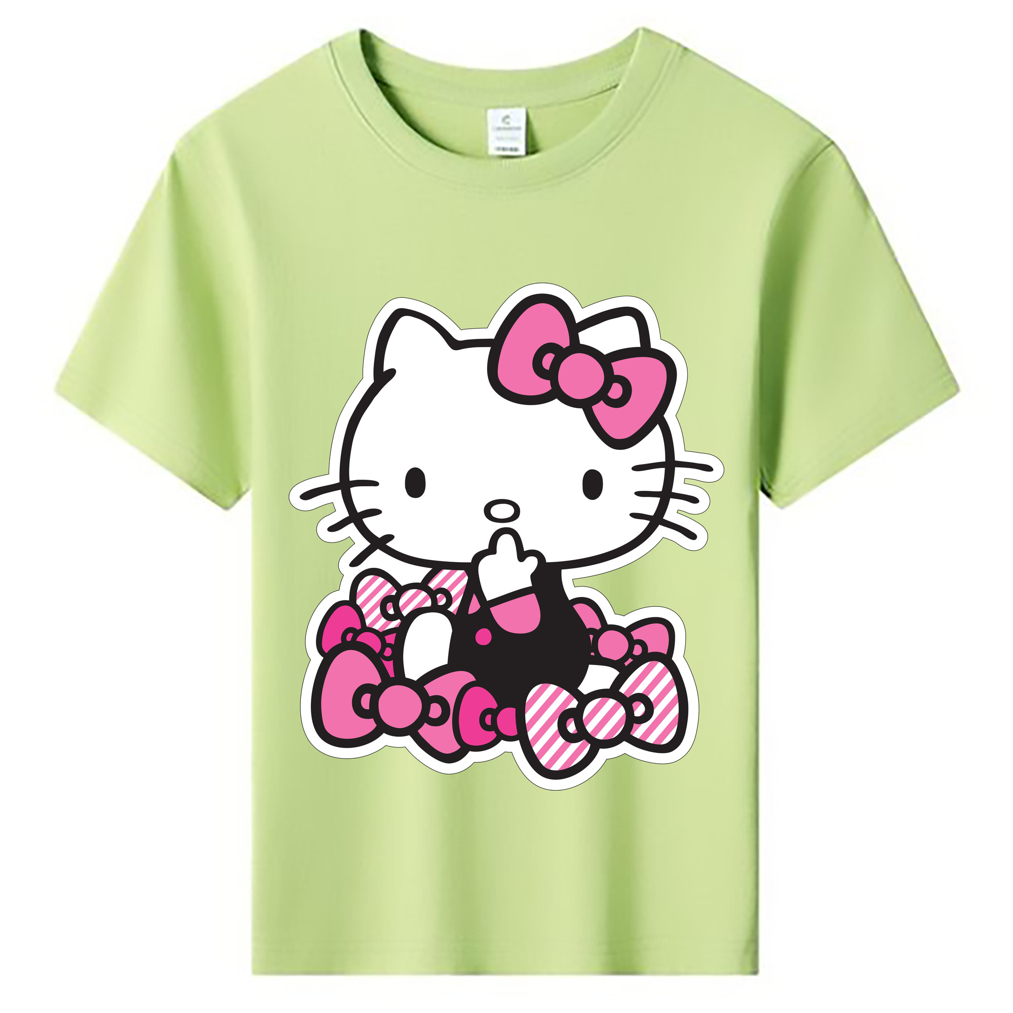 （画像用） Hello Kitty ハローキティ 綿100％キッズTシャツ（フロントプリント）